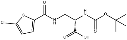 L-Alanine, 3-[[(5-chloro-2-thienyl)carbonyl]amino]-N-[(1,1-dimethylethoxy)carbonyl]- Structure