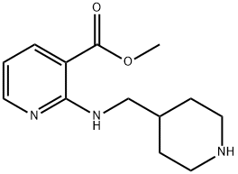 3-Pyridinecarboxylic acid, 2-[(4-piperidinylmethyl)amino]-, methyl ester 结构式