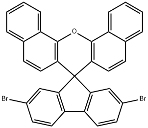 2,7-二溴螺[芴-9,7'-二苯并氧杂蒽] 结构式