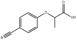 Propanoic acid, 2-(4-cyanophenoxy)- 化学構造式