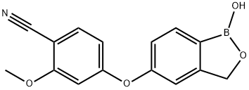 4-[(1,3-Dihydro-1-hydroxy-2,1-benzoxaborol-5-yl)oxy]-2-methoxy-benzonitrile Struktur