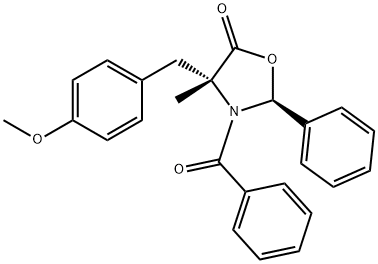 (2S,4R)-3-BENZOYL-4-[(4-METHOXYPHENYL)METHYL]-4-METHYL-2-PHENYL-5-OXAZOLIDINONE 结构式