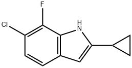 6-氯-2-环丙基-7-氟-1H-吲哚, 1188182-26-4, 结构式