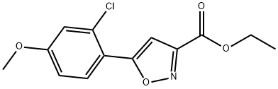 5-(2-氯-4-甲氧基苯基)异噁唑-3-羧酸乙酯,1188200-41-0,结构式