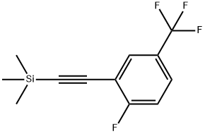 Benzene, 1-fluoro-4-(trifluoromethyl)-2-[2-(trimethylsilyl)ethynyl]- Structure