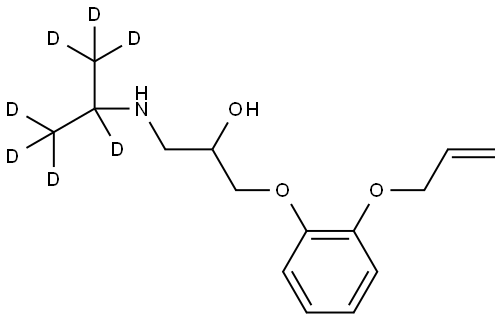2-Propanol, 1-[[1-(methyl-d3)ethyl-1,2,2,2-d4]amino]-3-[2-(2-propen-1-yloxy)phenoxy]- Structure