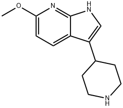 1H-Pyrrolo[2,3-b]pyridine, 6-methoxy-3-(4-piperidinyl)- Structure