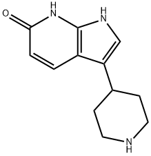 6H-Pyrrolo[2,3-b]pyridin-6-one, 1,7-dihydro-3-(4-piperidinyl)-,1191586-67-0,结构式