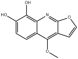 Furo[2,3-b]quinoline-7,8-diol, 4-methoxy- Struktur