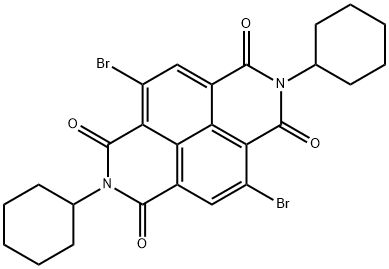 Benzo[lmn][3,8]phenanthroline-1,3,6,8(2H,7H)-tetrone, 4,9-dibromo-2,7-dicyclohexyl- 结构式