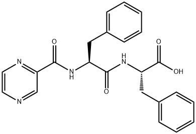 L-Phenylalanine, N-(2-pyrazinylcarbonyl)-L-phenylalanyl- Structure