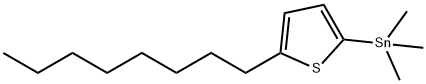 三甲基锡烷(5-辛基-2-噻吩基)-, 1194576-27-6, 结构式