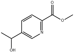 2-Pyridinecarboxylic acid, 5-(1-hydroxyethyl)-, methyl ester Struktur