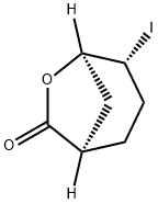 6-Oxabicyclo[3.2.1]octan-7-one, 4-iodo-, (1R,4R,5R)- Struktur