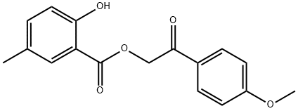 2-(4-Methoxyphenyl)-2-oxoethyl 2-hydroxy-5-methylbenzoate Structure