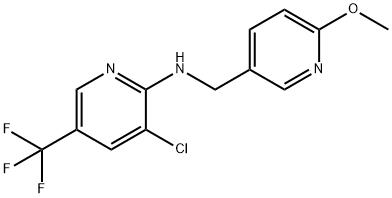 3-Pyridinemethanamine, N-[3-chloro-5-(trifluoromethyl)-2-pyridinyl]-6-methoxy-, 1197904-83-8, 结构式