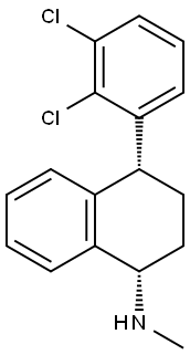 1-Naphthalenamine, 4-(2,3-dichlorophenyl)-1,2,3,4-tetrahydro-N-methyl-, (1S,4R)- Structure