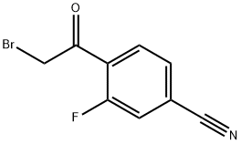 4-(2-溴乙酰基)-3-氟苯腈, 1199806-11-5, 结构式