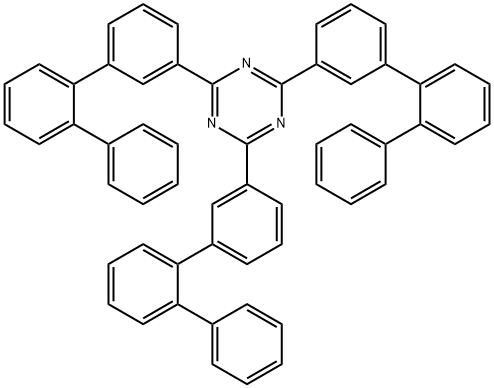 1,3,5-Triazine, 2,4,6-tris([1,1':2',1''-terphenyl]-3-yl)- 化学構造式