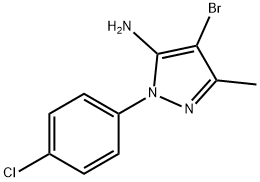 4-溴-1-(4-氯苯基)-3-甲基-1H-吡唑-5-胺,1202030-29-2,结构式