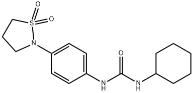 3-环己基-1-[4-(1,1-二氧代-1Λ6,2-噻唑烷-2-基)苯基]脲 结构式