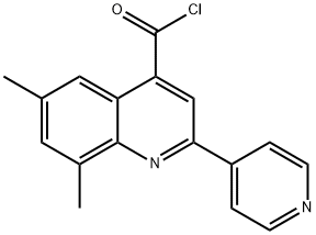 4-Quinolinecarbonyl chloride, 6,8-dimethyl-2-(4-pyridinyl)- 结构式