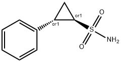rac-(1R,2S)-2-phenylcyclopropane-1-sulfonamide, trans 结构式