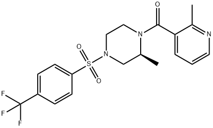 Methanone, (2-methyl-3-pyridinyl)[(2S)-2-methyl-4-[[4-(trifluoromethyl)phenyl]sulfonyl]-1-piperazinyl]-|化合物 CNV-2197944