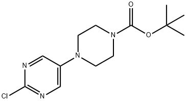 tert-Butyl 4-(2-chloropyrimidin-5-yl)piperazine-1-carboxylate, 1206250-33-0, 结构式
