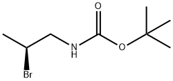 (S)-(2-溴丙基)氨基甲酸叔丁酯 结构式