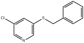 Pyridine, 3-chloro-5-[(phenylmethyl)thio]- Structure