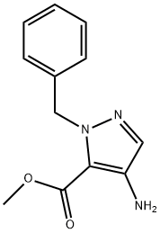 1H-Pyrazole-5-carboxylic acid, 4-amino-1-(phenylmethyl)-, methyl ester Structure
