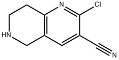 2-氯-5,6,7,8-四氢-1,6-萘啶-3-腈, 1211515-10-4, 结构式