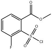 methyl 2-(chlorosulfonyl)-3-fluorobenzoate 结构式