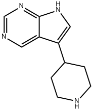 7H-Pyrrolo[2,3-d]pyrimidine, 5-(4-piperidinyl)- 结构式