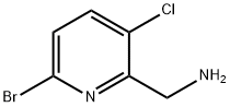 (6-溴-3-氯-2-吡啶基)甲胺, 1211580-12-9, 结构式