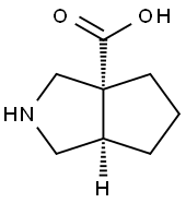 RAC-(3AR,6AR)-OCTAHYDROCYCLOPENTA[C]PYRROLE-3A-CARBOXYLIC ACID, 1212067-49-6, 结构式