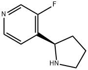 (R)-3-氟-4-(吡咯烷-2-基)吡啶, 1213375-37-1, 结构式