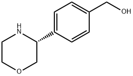 Benzenemethanol, 4-(3R)-3-morpholinyl- Structure