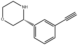 Morpholine, 3-(3-ethynylphenyl)-, (3R)- Structure