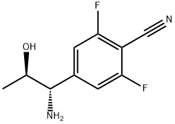 4-((1S,2R)-1-AMINO-2-HYDROXYPROPYL)-2,6-DIFLUOROBENZENECARBONITRILE 结构式