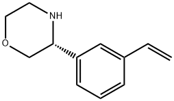 Morpholine, 3-(3-ethenylphenyl)-, (3R)- Structure