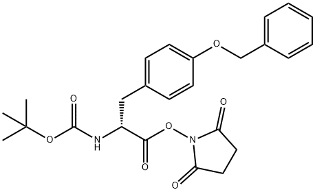 D-Tyrosine, N-[(1,1-dimethylethoxy)carbonyl]-O-(phenylmethyl)-, 2,5-dioxo-1-pyrrolidinyl ester 化学構造式