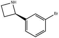 Azetidine, 2-(3-bromophenyl)-, (2R)- Structure