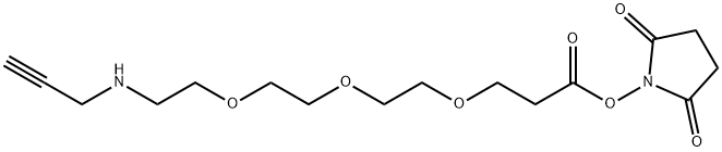 Propargyl-NH-PEG3-C2-NHS ester 结构式