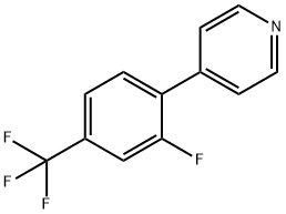 Pyridine, 4-[2-fluoro-4-(trifluoromethyl)phenyl]- Structure