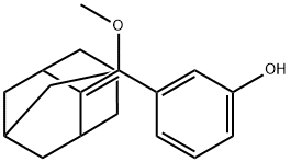 2-(α-メトキシ-3-ヒドロキシベンジリデン)アダマンタン 化学構造式