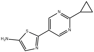 5-Amino-2-(2-cyclopropylpyrimidyl-5-yl)thiazole Struktur