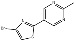 4-Bromo-2-(2-methylpyrimidyl-5-yl)thiazole Struktur