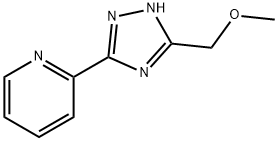 3-(メトキシメチル)-5-(2-ピリジニル)-1H-1,2,4-トリアゾール 化学構造式
